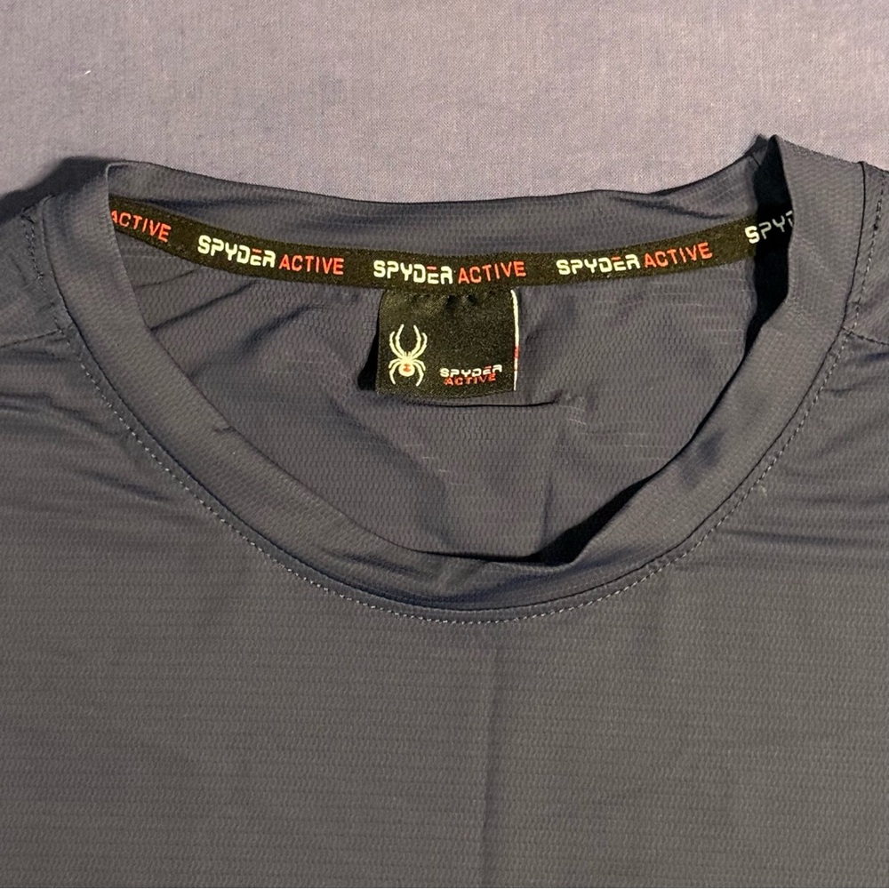 Spyder Athletic navy blue workout t-shirt - Picture 4 of 5